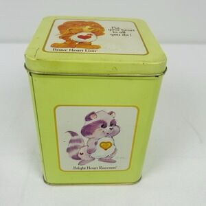 Care Bear Cousins Tin Container Green w/ Lid 1985 American Greetings